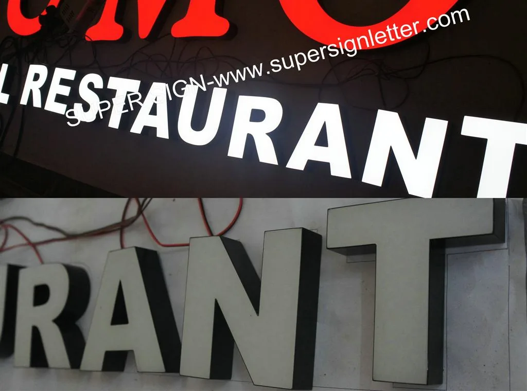 Resin LED Letters manufactured by Super Sign, Shenzhen