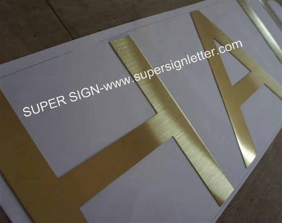 316 golden brushed steel letters 02