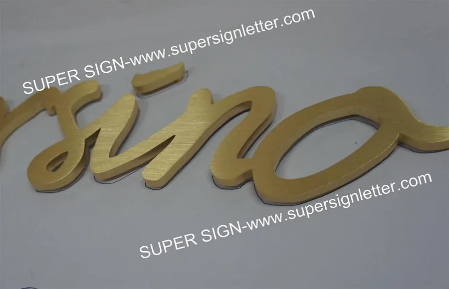 Sign Letters Factory China — Brushed Solid Brass Letters 02