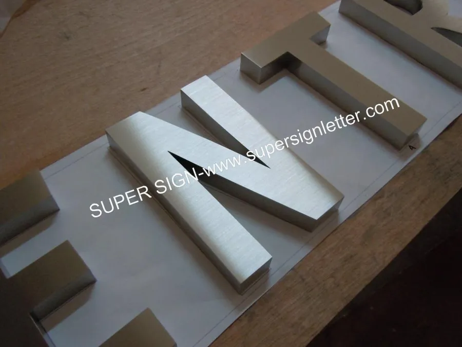 brushed stainless steel letters 07