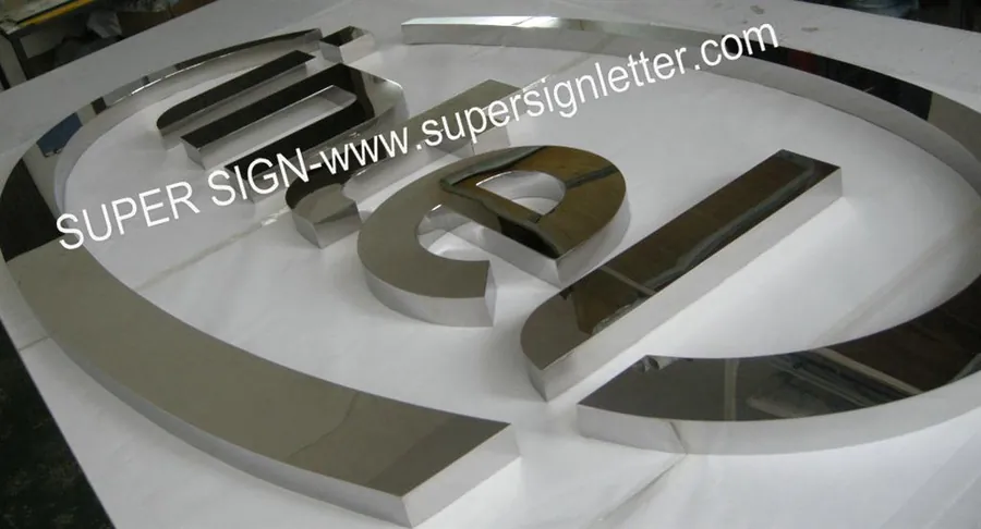 polished mirror stainless steel signage11