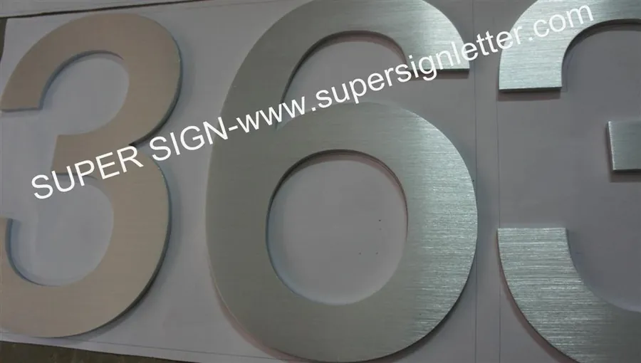 Sign Letters Factory China — Satin Aluminum Sign Letters 01