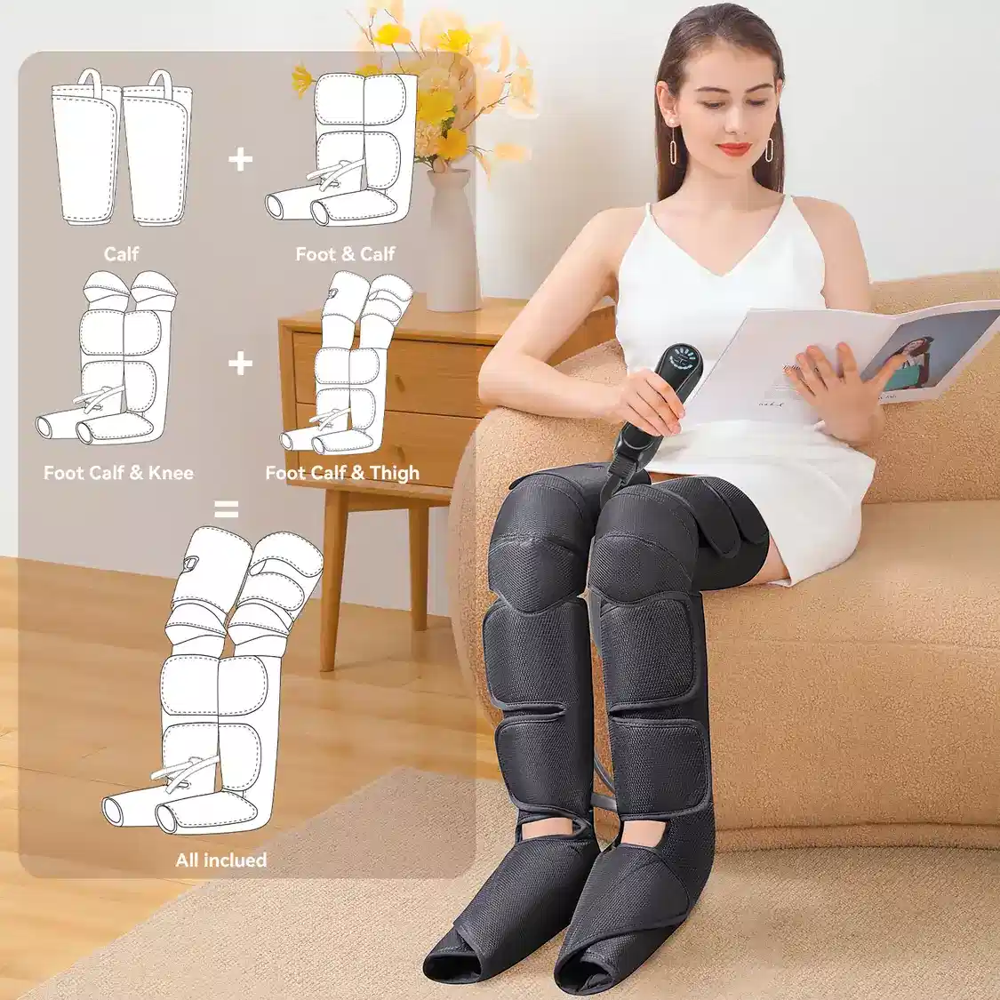 Air Leg Foot Massager with Heating Vibrating, view 3