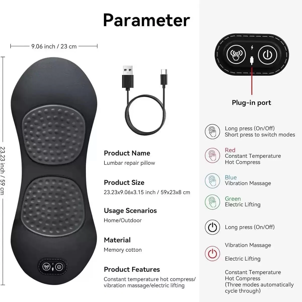 Lower Back Massager waist massager, view 2