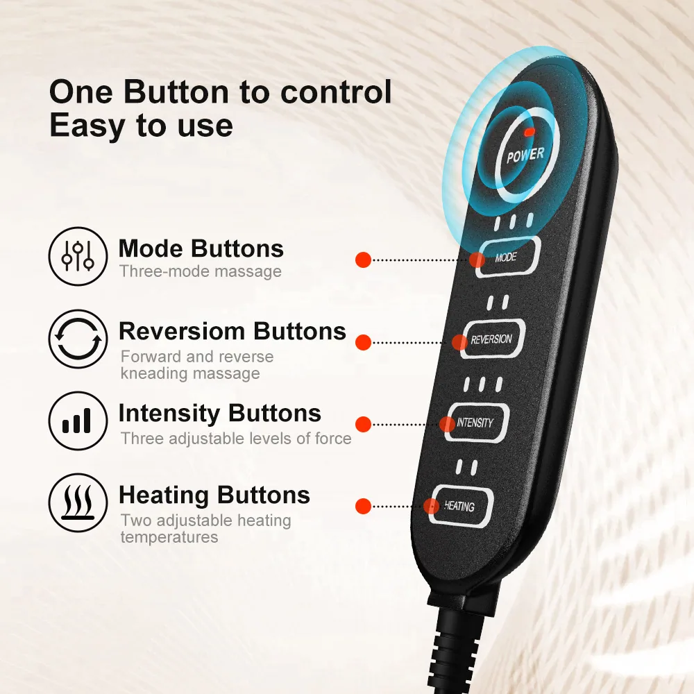 Massage Cushion Pillow Remote Control massage pillow, view 4