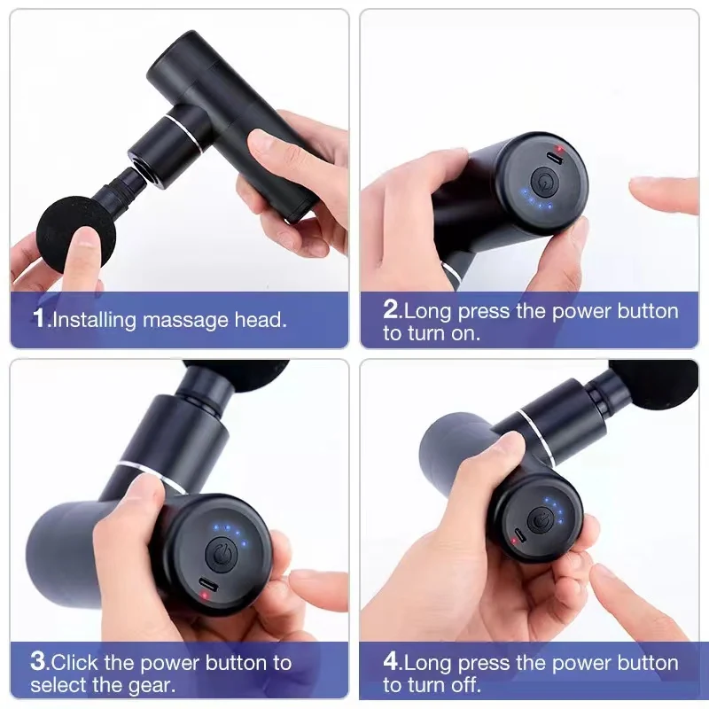 Mini Metal Massage Gun Aluminum Alloy, view 3