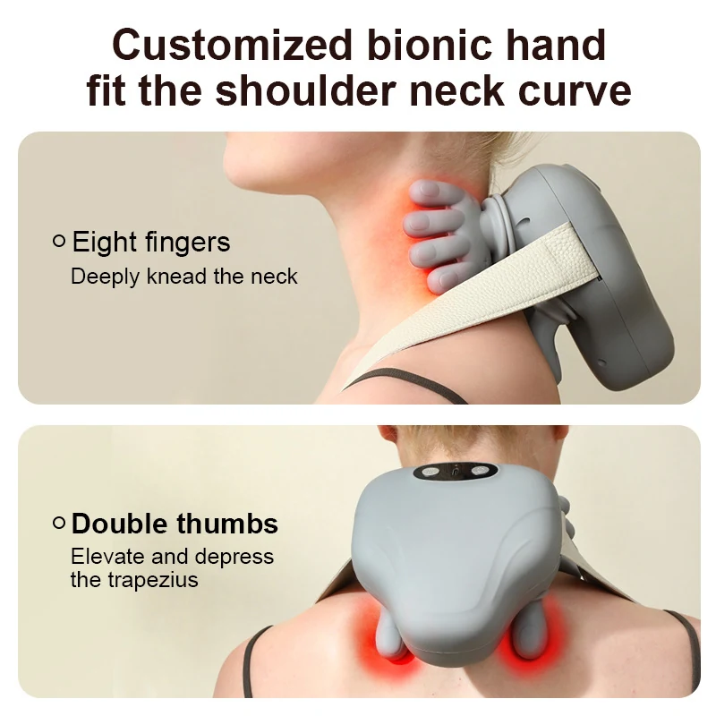 Neck Massager Wireless Portable with Heating Kneading, view 5