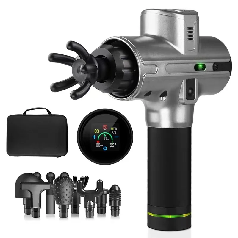Percussion Massage Gun with Heart Sensor Calories Counter