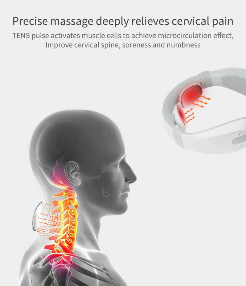 TENS Pulse Neck Massager with heat: AMJ-NM03, view 4