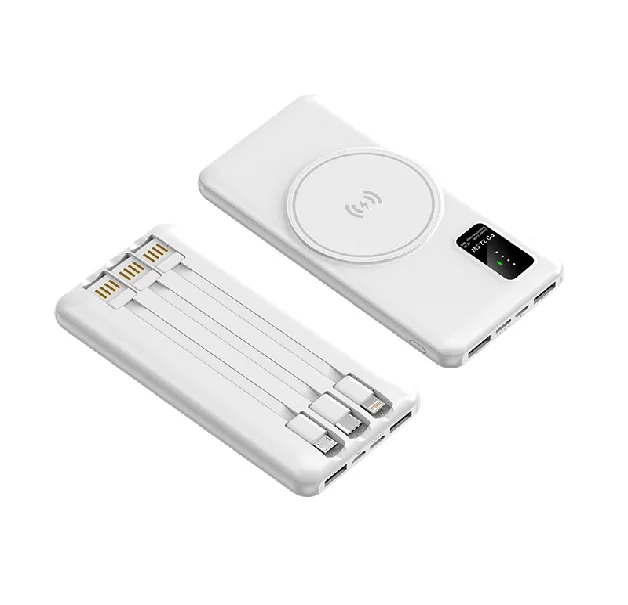 FL-FB042 Magnetic Wireless Power Bank With Three Built-In Cables - product photo