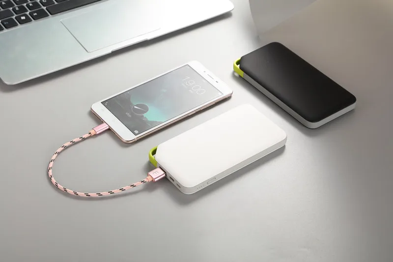 FL-P003 Rubber Coated Power Bank 10000mAh With Dual Input - detail view