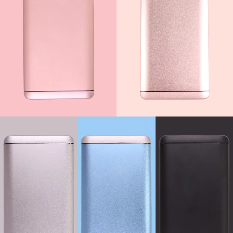 FL-P007 Dual USB Aluminium Power Bank 10000mAh - angled view