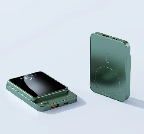 FL-PB004 Slim Magnetic Wireless Power Bank 10000mAh - angled view