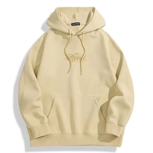 Men's hoodie by Tanbei Garments, back view