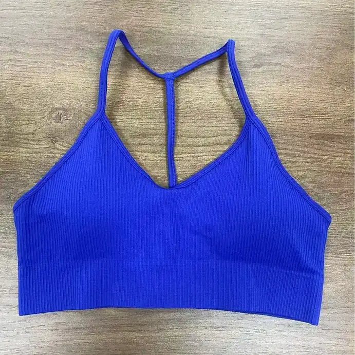 Women's sports bra by Tanbei Garments, front view