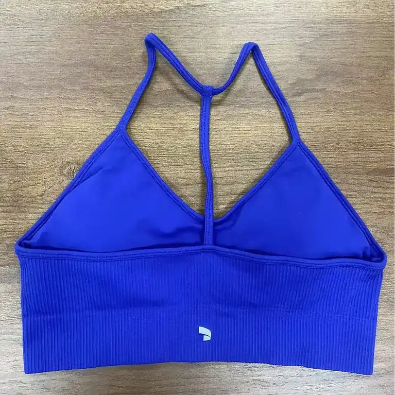 Women's sports bra by Tanbei Garments, back view