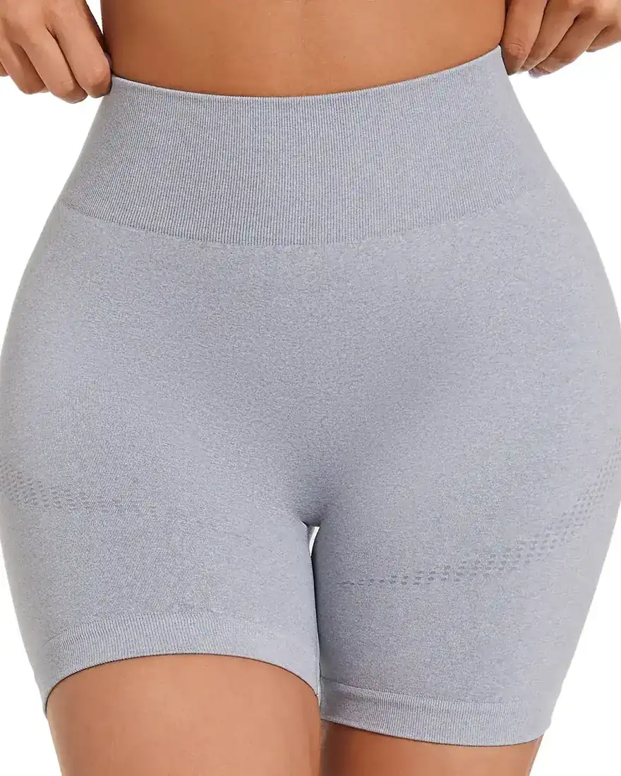 Women's biker shorts by Tanbei Garments, back view