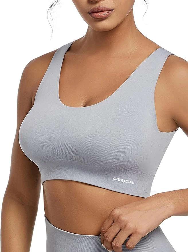 Women's sports bra by Tanbei Garments, front view
