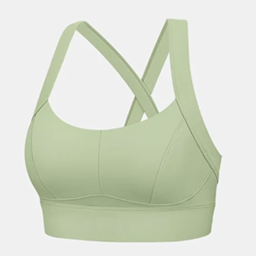 Women's sports bra by Tanbei Garments, front view