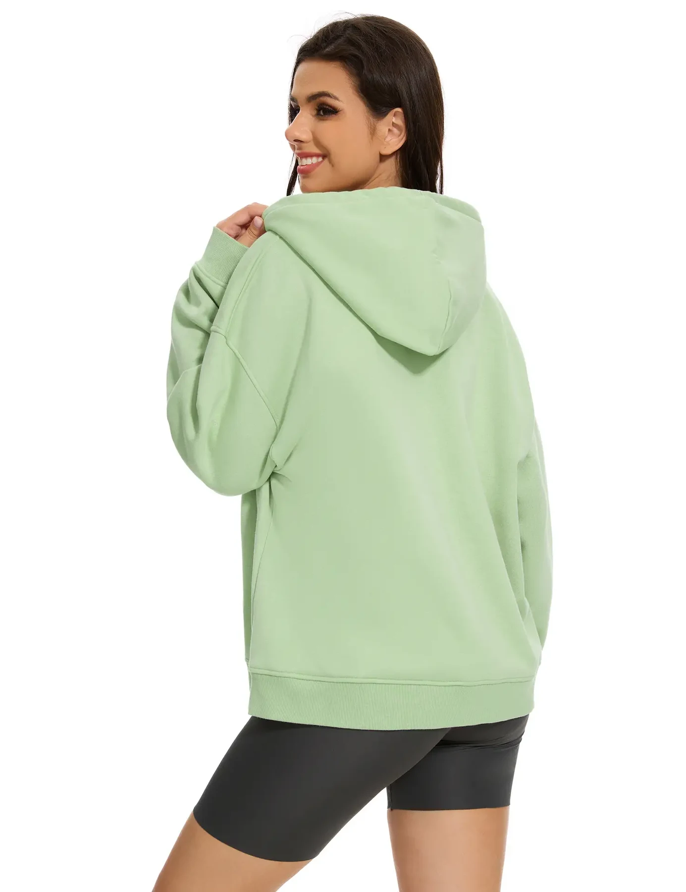 Women's hoodie by Tanbei Garments, detail view