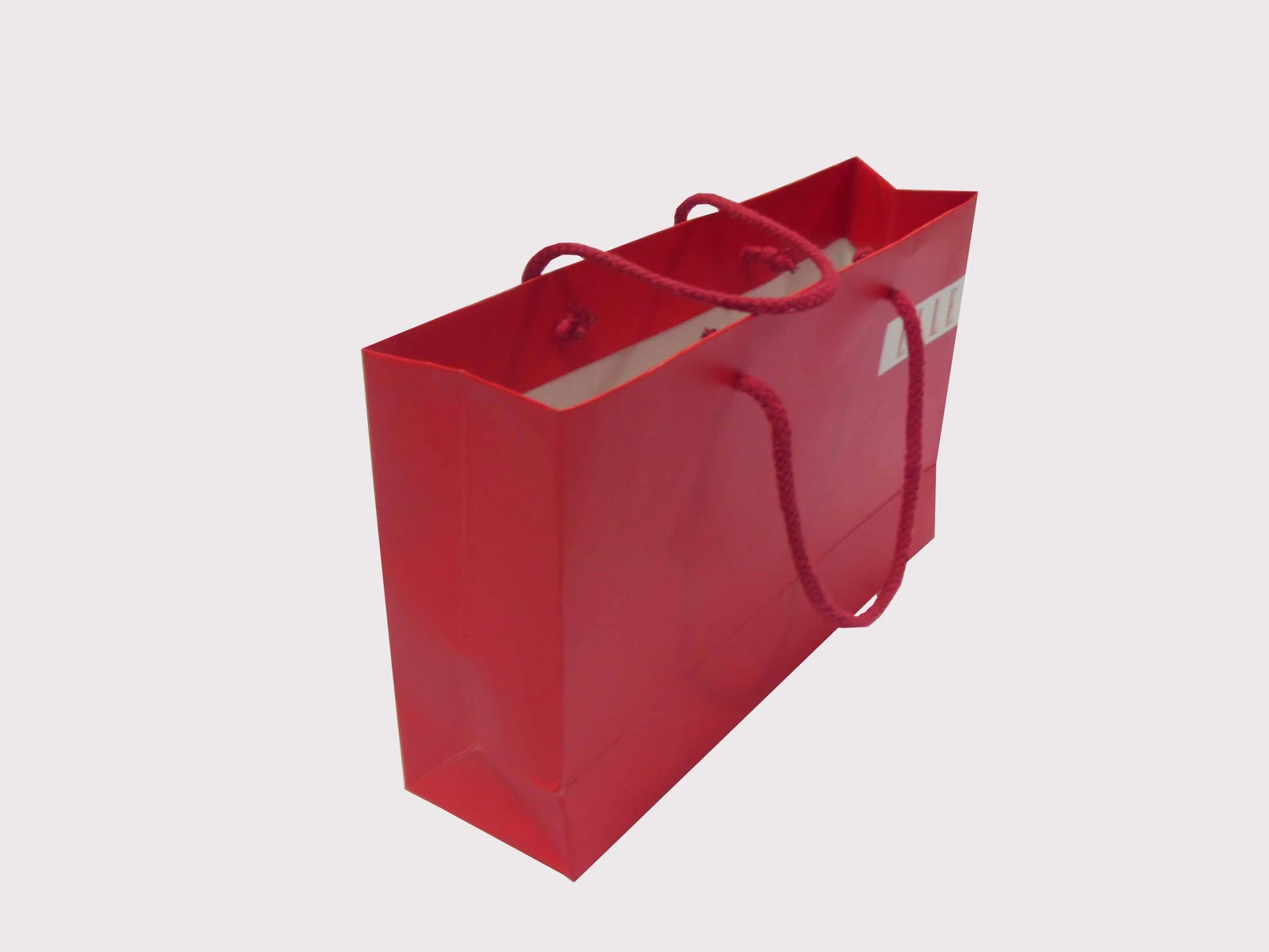 Wide-Format Red Carrier Bag by Teng Fei Packaging — rigid card & paper shopping bag
