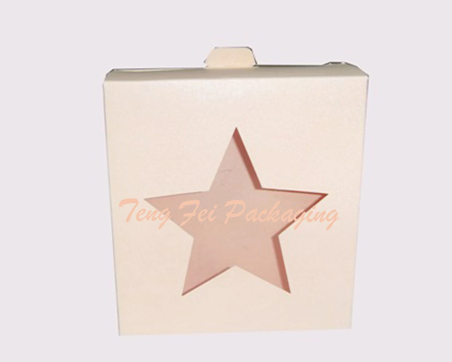 Star-Motif Cream Chocolate Box by Teng Fei Packaging — rigid card & paper chocolate & cake box