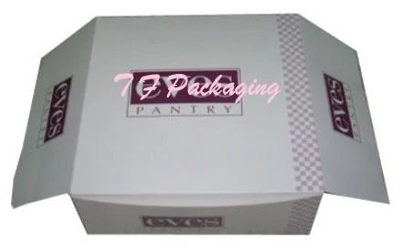 Printed Cake Carton with Carry Panel by Teng Fei Packaging — rigid card & paper chocolate & cake box