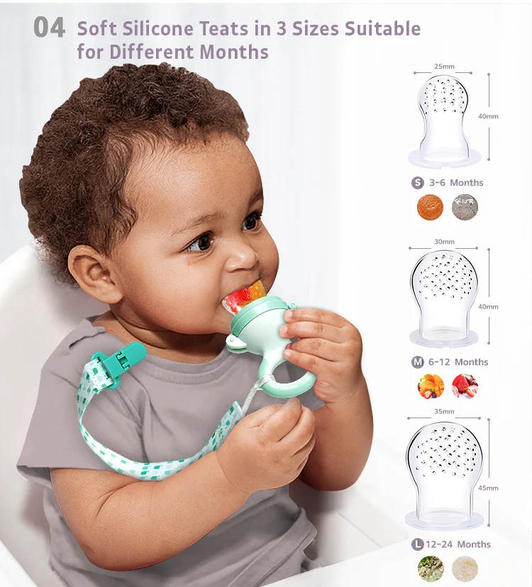 Baby Silicone Fruit Pacifier with Clip