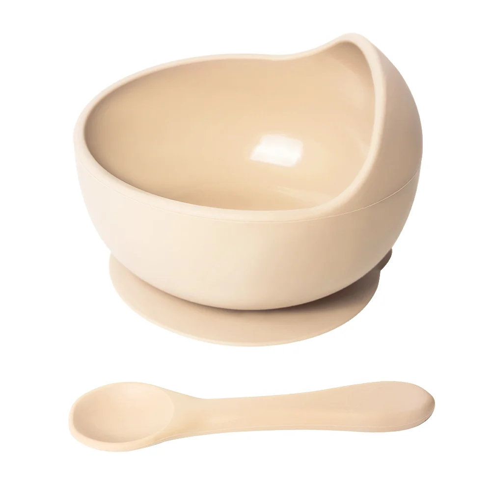 Close-up of the suction base on a silicone bowl