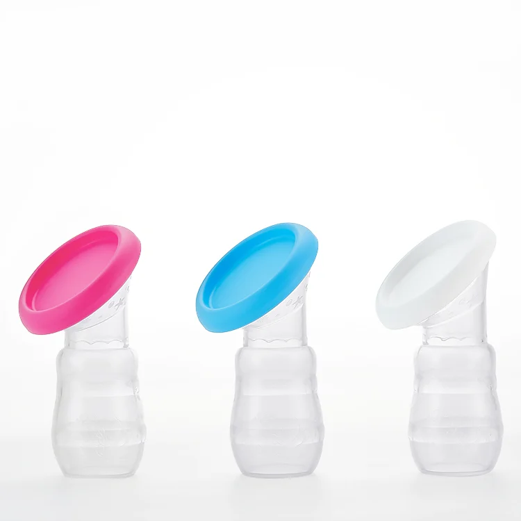 silicone manual breast pump with lid