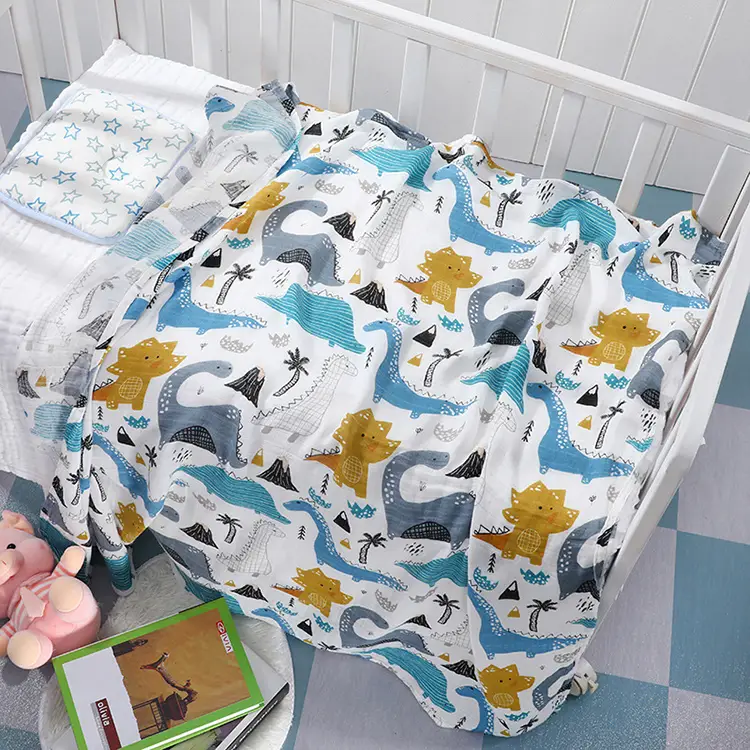 Bamboo Cotton Infant Muslim Swaddle Blankets