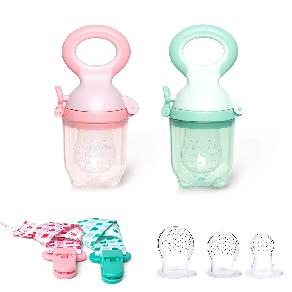Pacifier with lid open, revealing the interior and juice holes