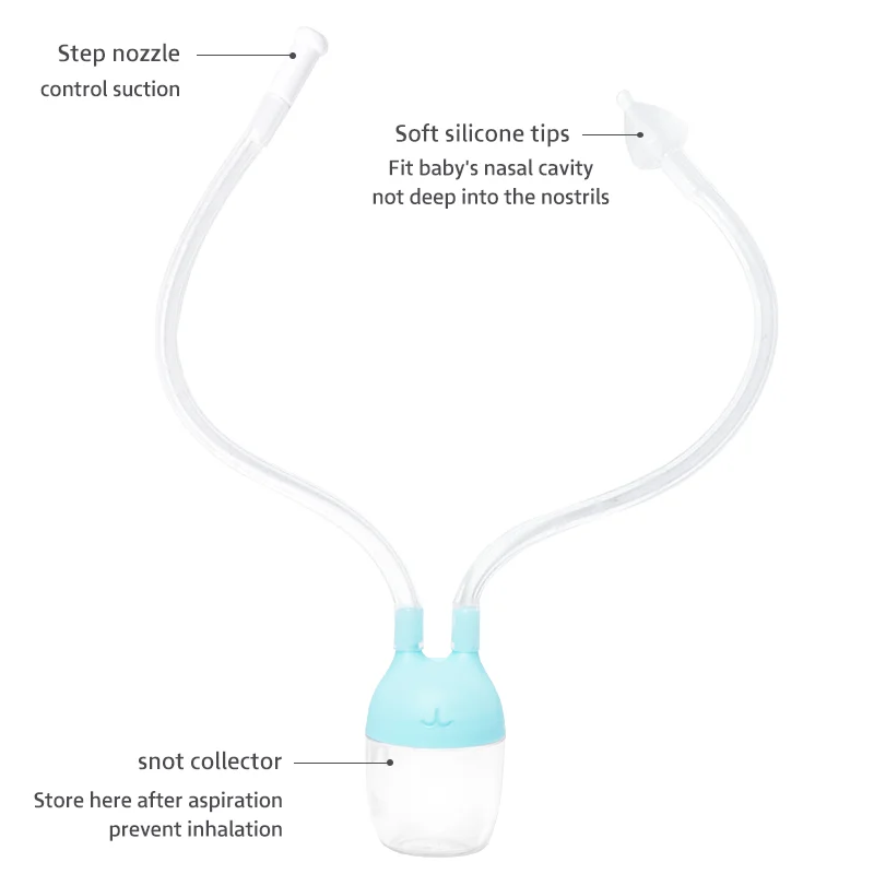 Side view of the nasal aspirator showing the 10ml collection trough
