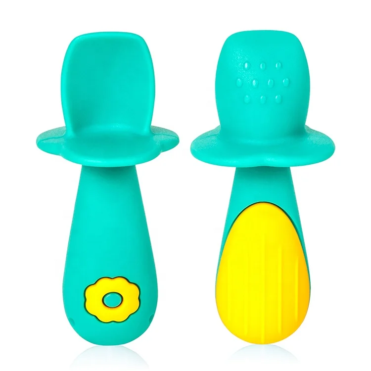 Baby spoon and storage box in a colour box packaging
