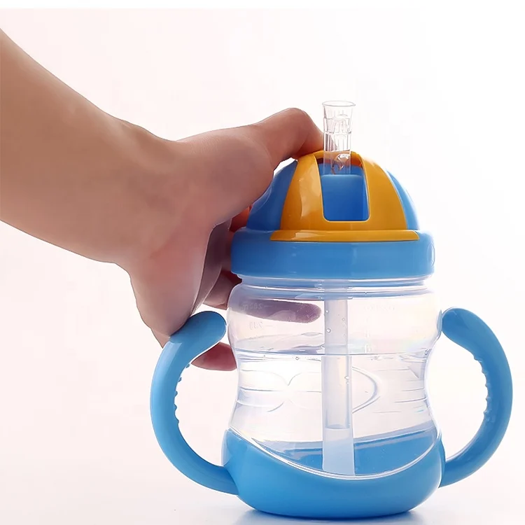 Bottle with the straw removed, showing the opening and cap