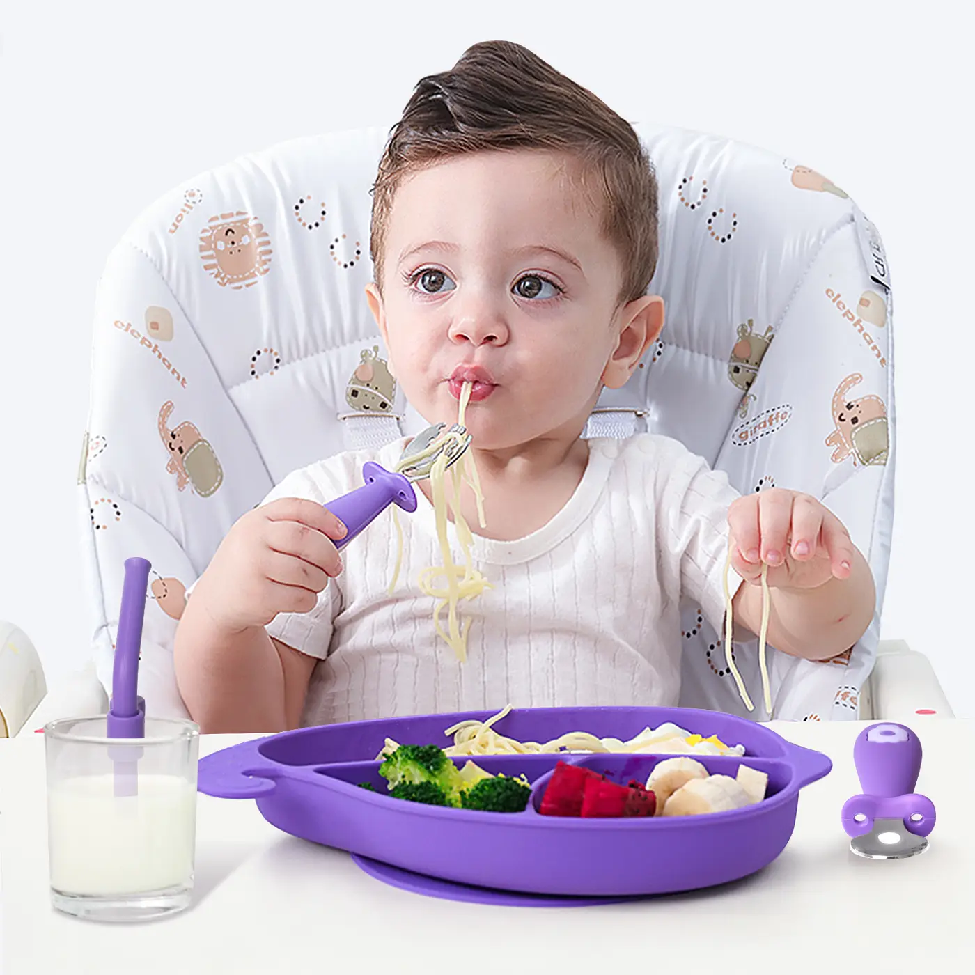 Multifunctional base keeping the utensil tip off the table