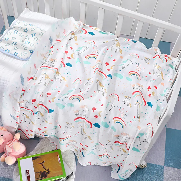 Bamboo Cotton Infant Muslim Swaddle Blankets