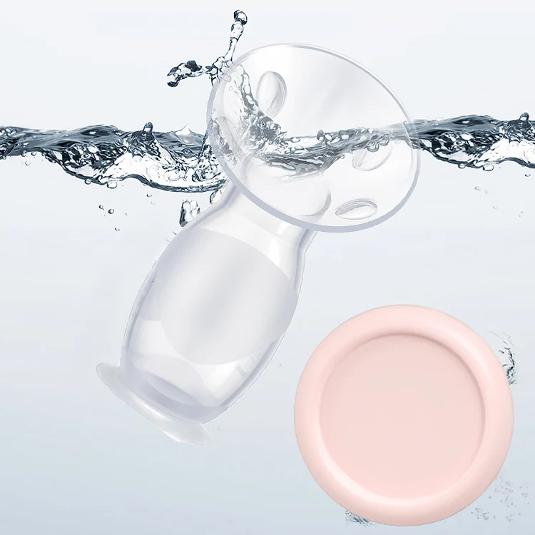 Breast pump packed in a polybag with a colour box, ready for retail