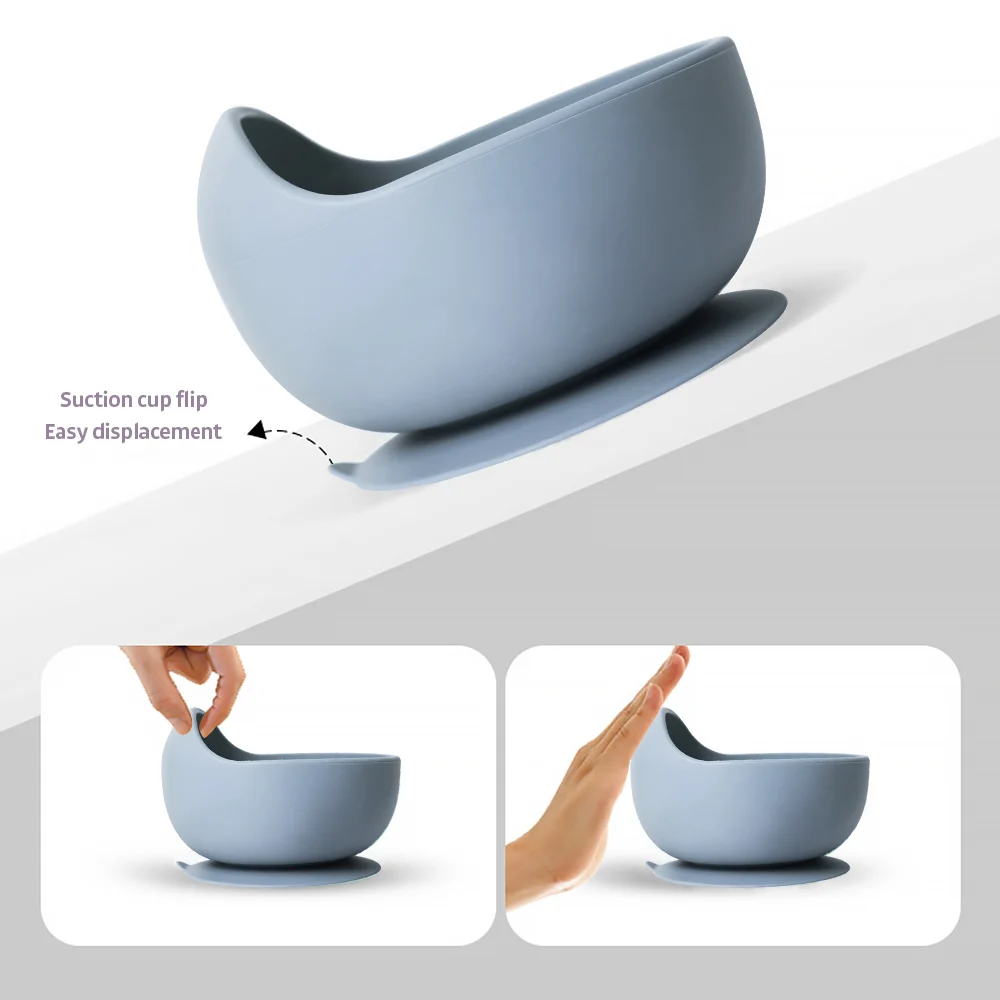 Suction bowl and spoon set in a colour box