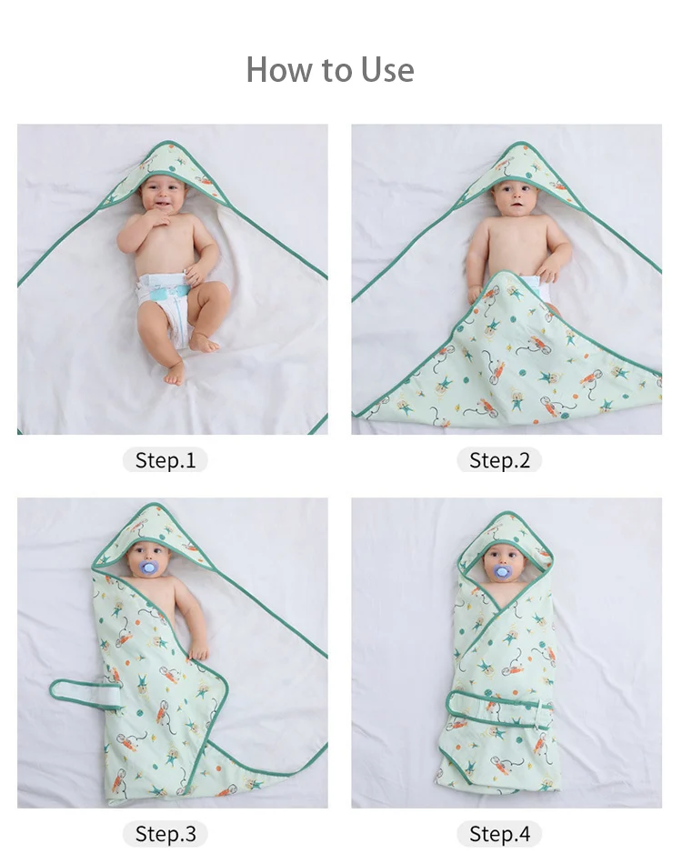 Baby Adjustable Wrap Cotton Swaddle Blanket