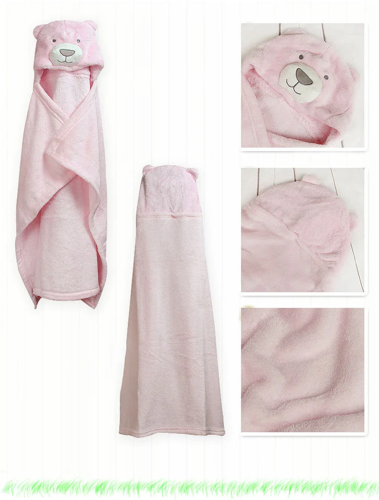 Multiple animal hooded blankets in different colours displayed together
