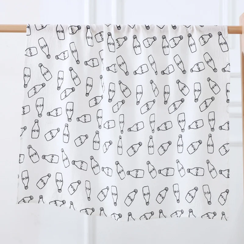 Unisex Wrap Soft Bamboo Muslin Baby Swaddle Blanket for Nursing Cover Bath Towel