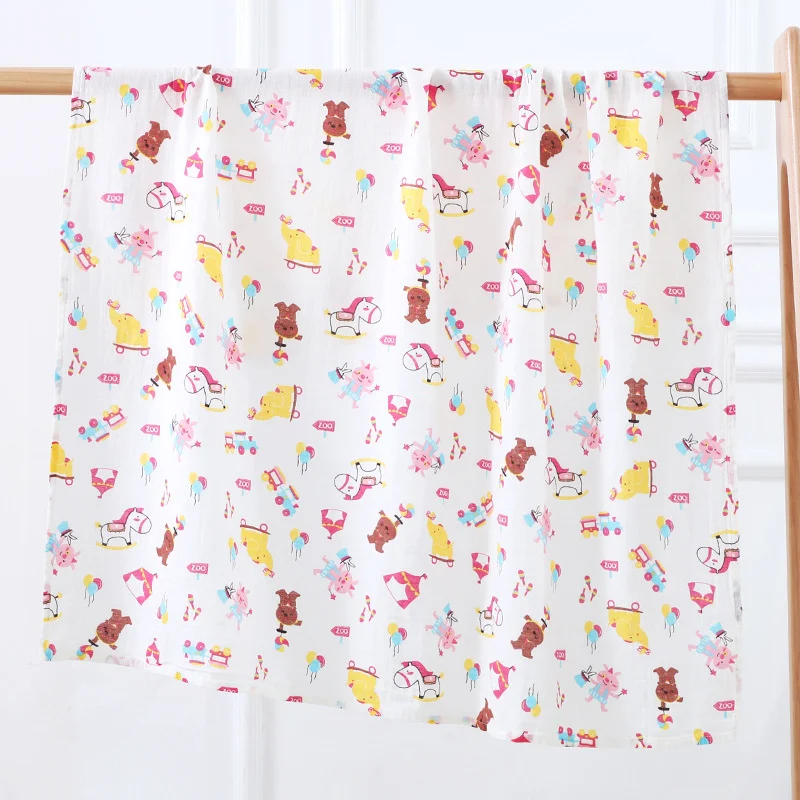 Unisex Wrap Soft Bamboo Muslin Baby Swaddle Blanket for Nursing Cover Bath Towel