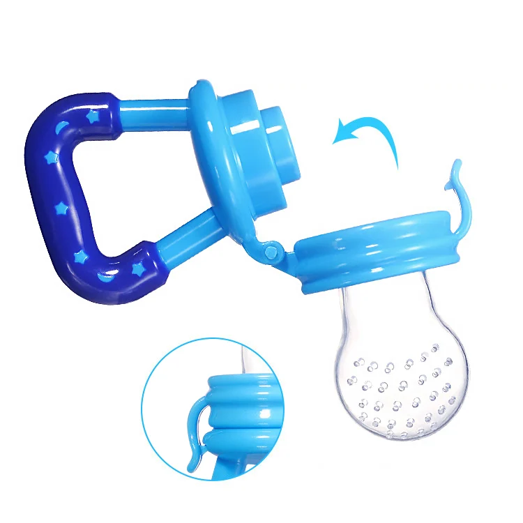 Baby feeding set with three replacement nipples and one soft spoon laid out