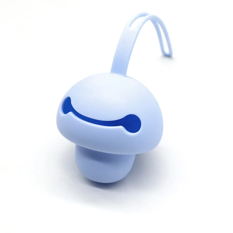 Pacifier holder case placed on a flat surface, showing the full body and strap loop