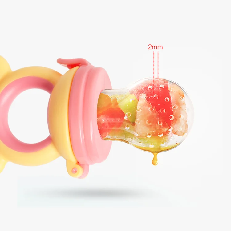 Pacifier with the safety lock engaged, showing the secure fit