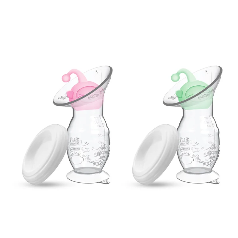White silicone breast pump stopper with ET design, standing upright