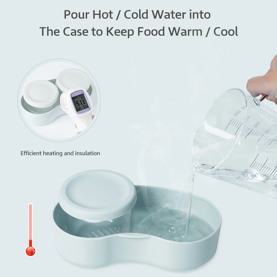Container set packed in white box with brand label