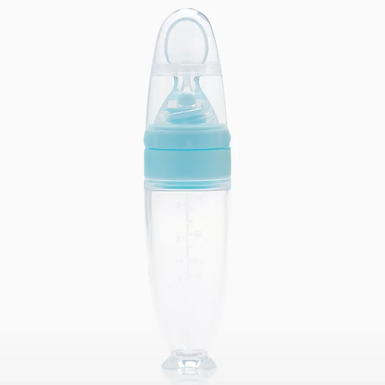 Close-up of the soft silicone feeding tip and sealing cover