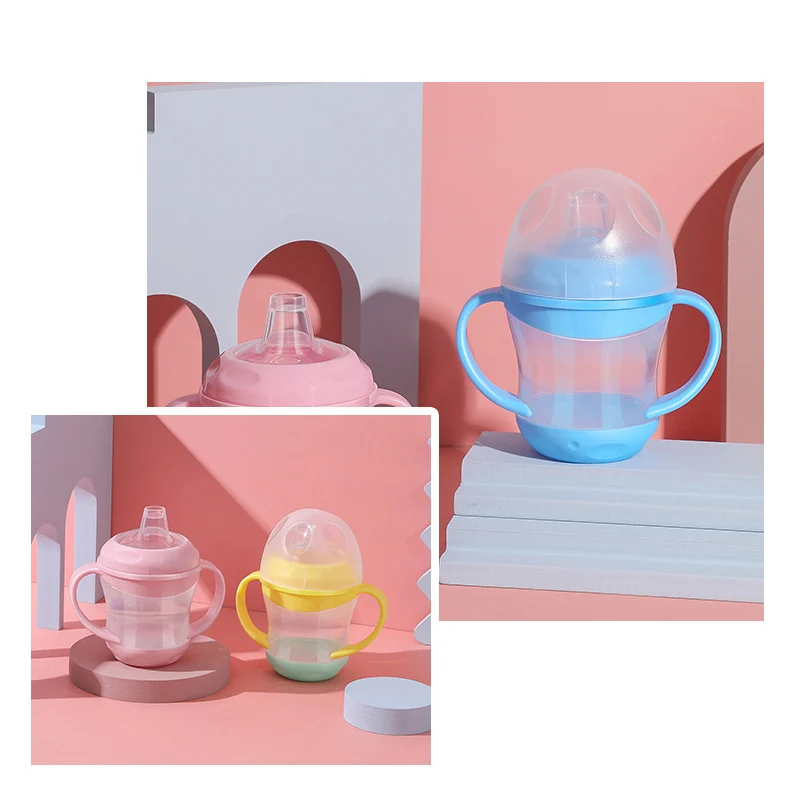 Green 160ml baby feeding bottle with the spout removed